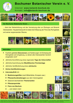 Poster des Bochumer Botanischen Vereins